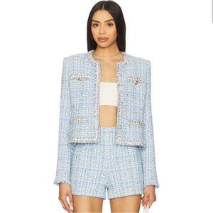 Generation Love Light Blue Tweed Blazer